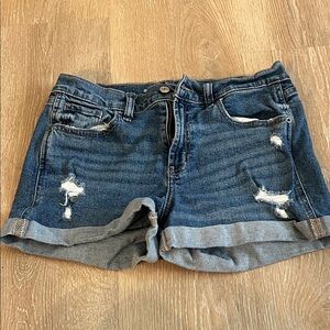 Old Navy Blue Distressed Jean Shorts